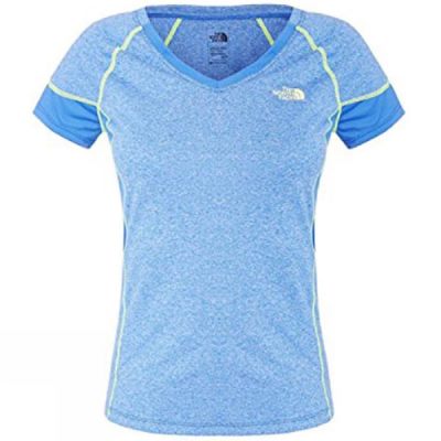 Tee The North Face Reactor V-Neck Manga Corta Mujer - Azules - Chile BDV968437